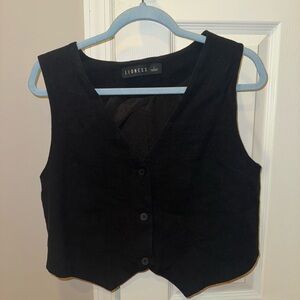 Lioness Black Button-Up Vest